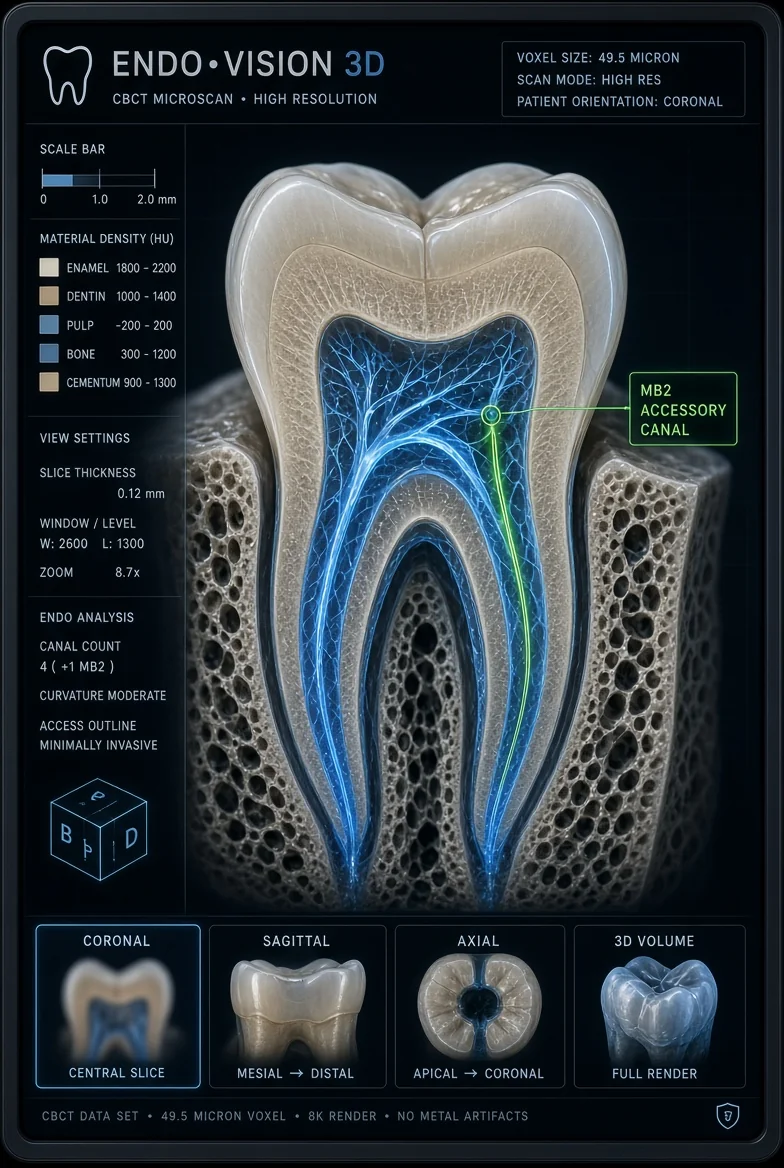 Imagerie 3D ultra-haute résolution en endodontie : Révéler l'invisible pour sécuriser vos traitements