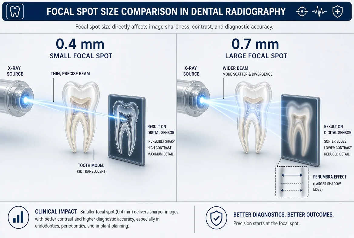 Point focal de 0,4 mm vs 0,7 mm : quel impact réel sur la netteté du diagnostic ?